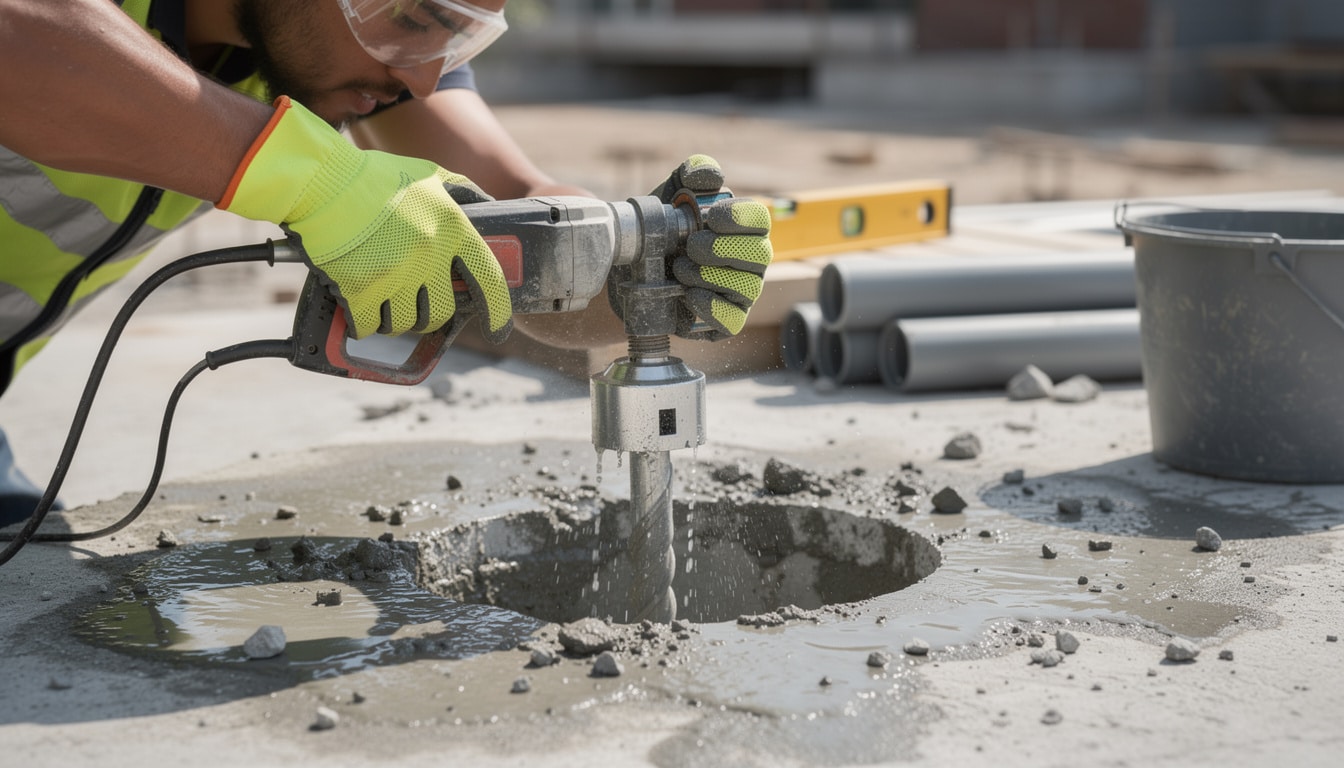découvrez les étapes essentielles pour percer une dalle en béton afin d'installer une évacuation d'eau efficacement et en toute sécurité.