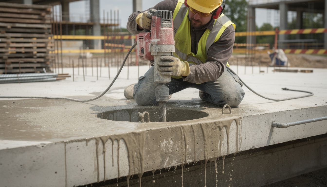 découvrez les étapes clés pour percer une dalle en béton afin d'installer une évacuation d'eau efficacement et en toute sécurité.