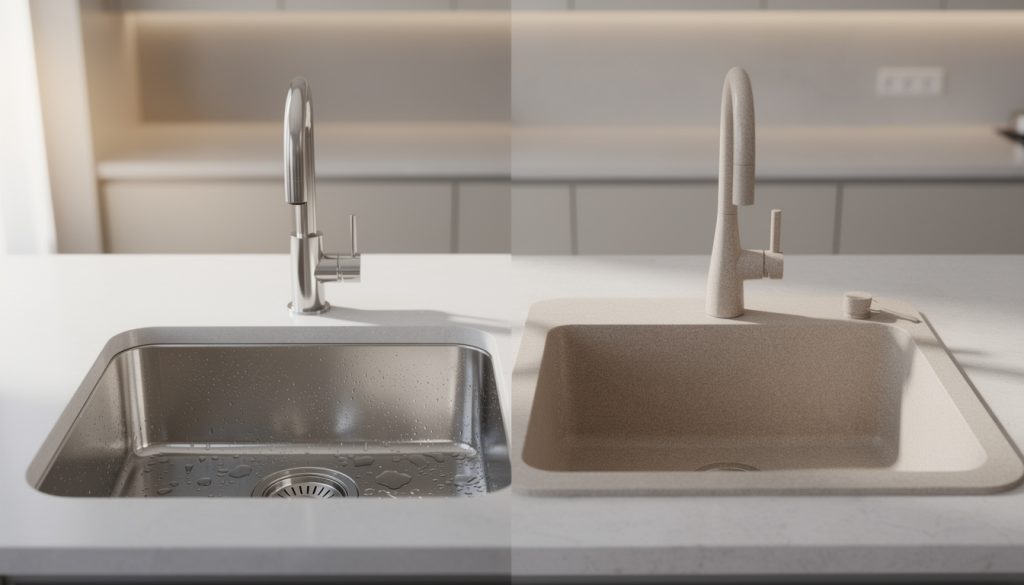 découvrez les différences entre évier en inox et en résine pour choisir le matériau idéal qui allie style, durabilité et praticité dans votre cuisine.