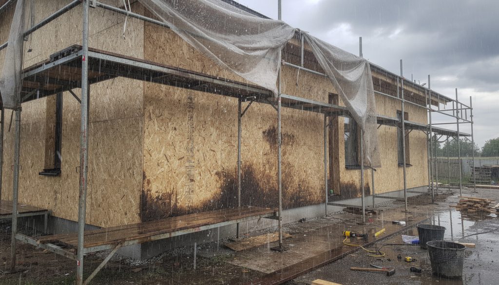 découvrez les risques liés à l'exposition de l'osb extérieur sous la pluie et comment protéger efficacement votre construction contre les dommages.