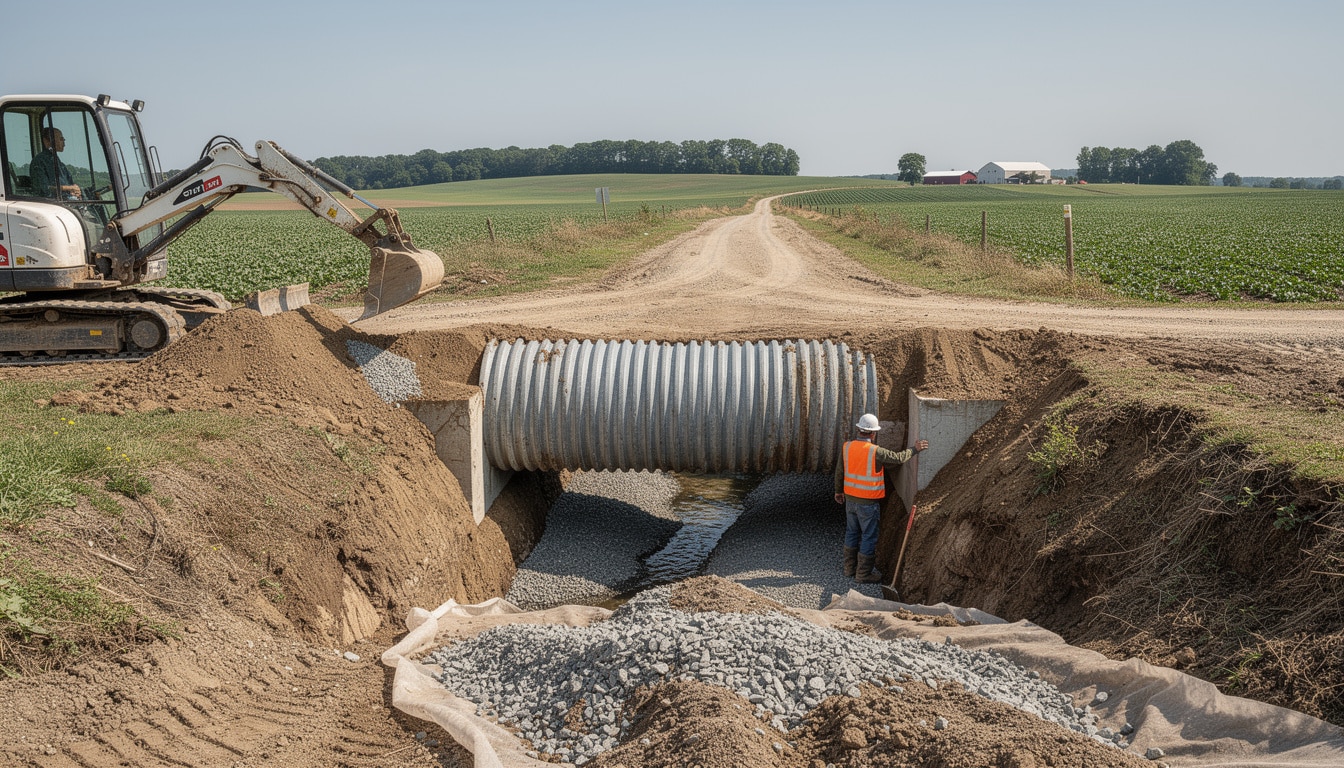 découvrez notre guide pratique pour réussir vos travaux de busage de fossé et faciliter l'accès à votre terrain en toute simplicité.