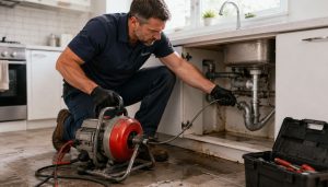 Réparation de canalisation dans la cuisine